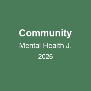Community Mental Health Journal 2026